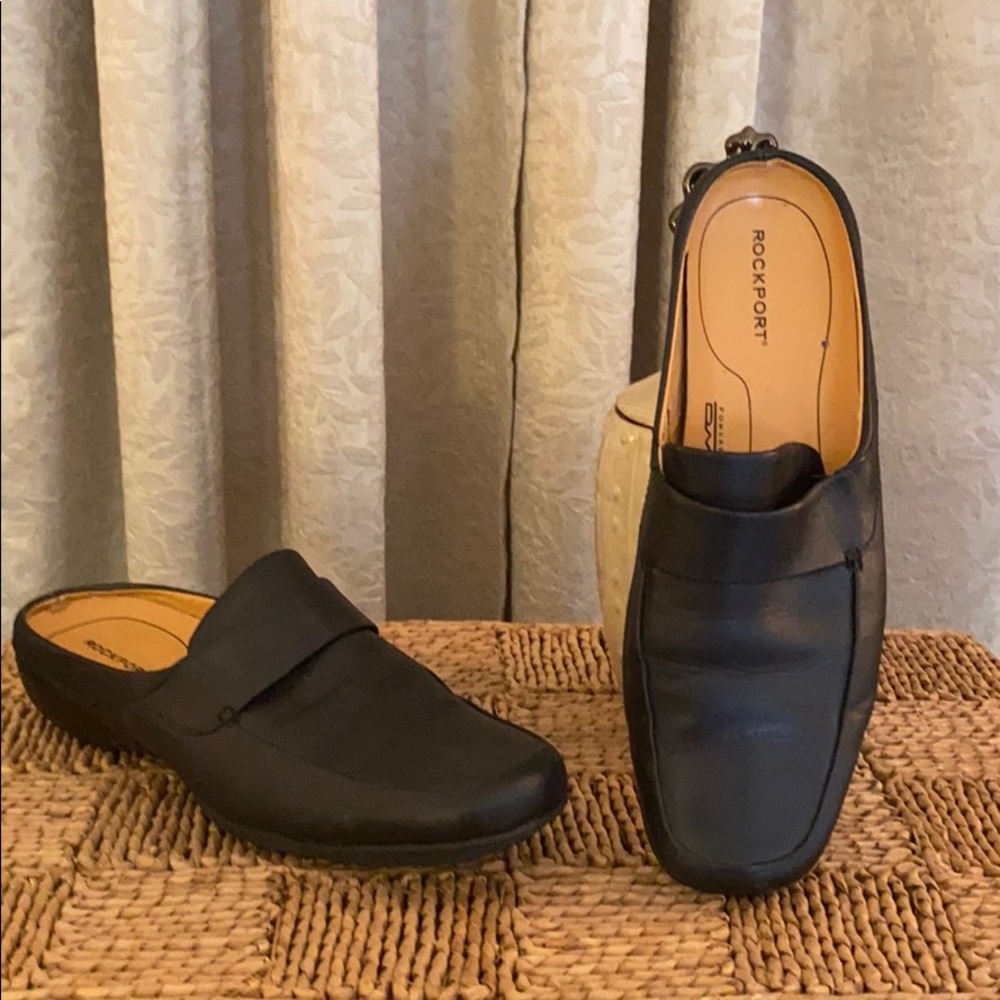 Rockport Leather Slip on Loafers Slides